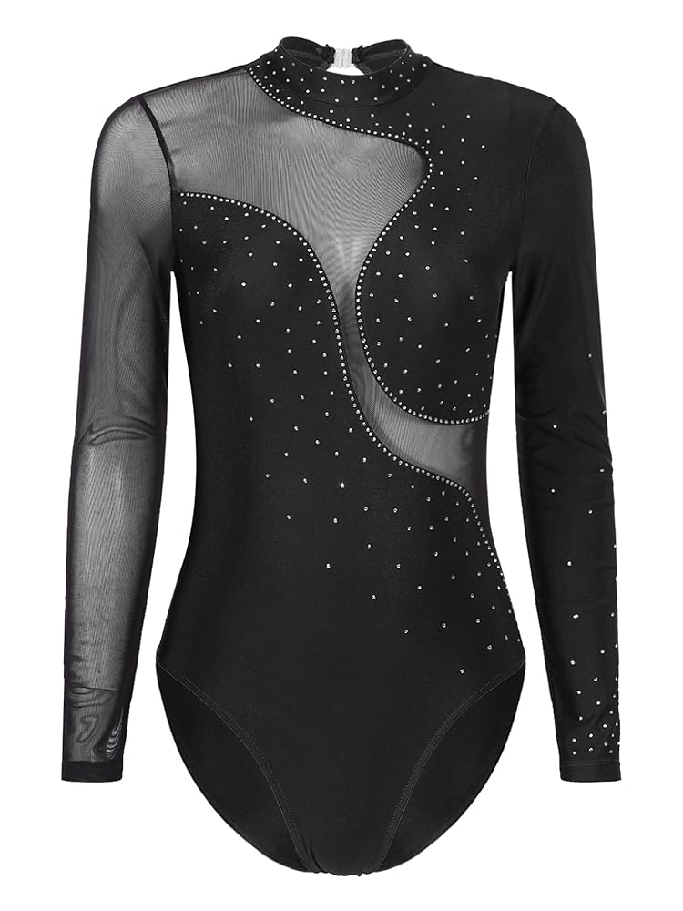 トップス Flocky Tulle Ballerina Neck Bodysuit 3720-060-1__01041.1629834823.